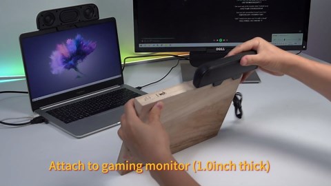 Amazon.com: Computer Speakers for Desktop PC, Monitor Speakers, USB Plug-in, Wired, External Speaker for Laptop, Small Computer Soundbar for PC, with Loud Sound, Deep Bass, USB-C Adapter, Easily Clamp to Monitor : Electronics