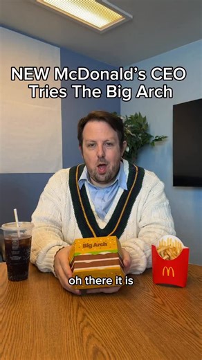 McDonald’s NEW CEO Tries The Big Arch Burger! | Mega64
