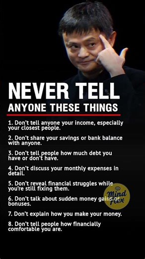 ✨ Never Tell Anyone These Things #FinancialWisdom #Privacy