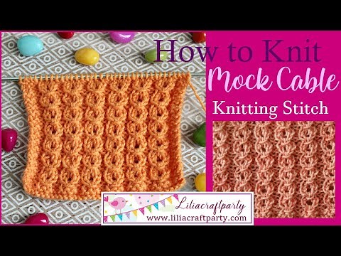 Mock Cable Stitch