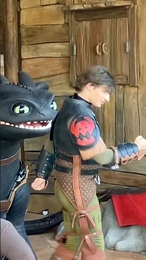 Hiccup and toothless in epic universal night fury