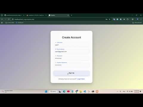 Build your own Authentication System using PHP + MySQL with Role Management (Admin / User).