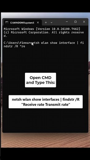 Check Wi Fi Speed Link Speed Using CMD #windows #installwindows11 #windows10 #wifi #speed