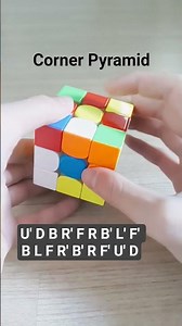How to make the corner Pyramid pattern on the Rubik's cube. With Rubik's cube notation.