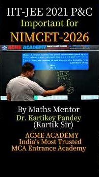 🔥IIT JEE MAIN 2021 P&C important for NIMCET 2026 #nimcet2026 #nimcet #nitmca