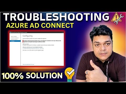 Troubleshooting Microsoft Entra Connect ! Azure AD Connect ! 100% Solution.