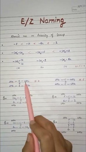 EZ naming nomenclature organic chemistry
