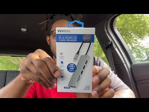 Vivitar Type C 6 in 1 USB Aluminum Hub SD & Micro SD Card Reader quick look…