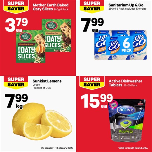 Check out the top deals this week! 🤩 Shop today at New World Timaru 🛒 🔍 http://bit.ly/SouthIsland-Mailer Prices valid 26 January - 01 February 2026 in South Island stores. | New World Timaru