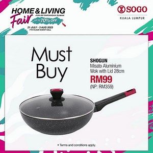 Breathe new life into your home with unique cookware and household basics from our Home and Living Fair! Get a FREE spin with a minimum purchase of RM180 to get a cool canister, enjoy deals up to 70% OFF on must-buys or Purchase With Purchase Deals from now until 3 August 2023 @ 7th Floor Event Hall, SOGO Kuala Lumpur! Call/text our personal shoppers for a hassle-free shopping experience @ KL: bit.ly/SOGOPSKLWhatsApp Terms and conditions apply. | SOGO Malaysia