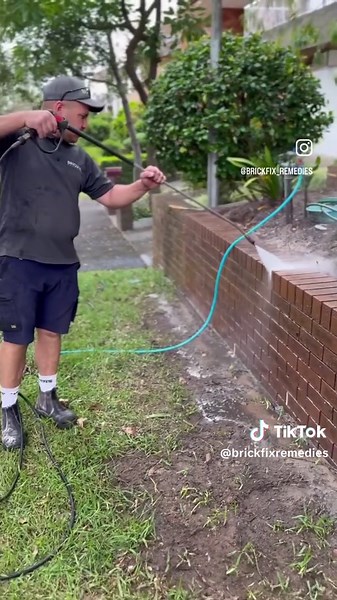 Brick Retaining Wall Reconstruction with Improved Drainage System