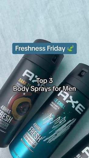 Top 3 Body Sprays for Men: Axe Dark Temptation, Ice Chill & Black