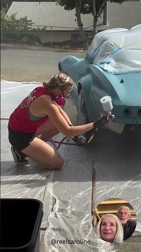 Painting a 1965 Corvette in Your Driveway #restoration #cars #diy