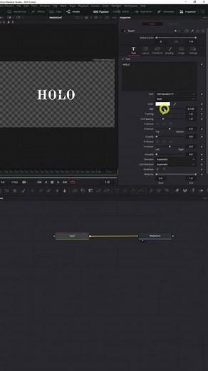 DaVinci Fusion TEXTO para principiantes