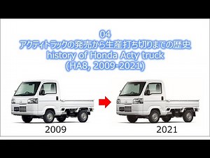 The history of the Acty Truck (HA8 model) from its release to its discontinuation... Car Parts Ob...