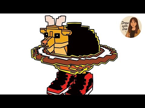 How to draw Blackhole Goat from Steal a Brainrot (Roblox )- Step by Step