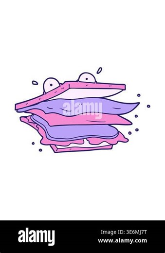 power up animation of sandwich cartoon character Stock Video Footage - Alamy