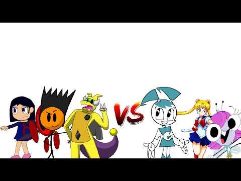 super smash bros cmc v8- taila, tiky the stickman and dracobot vs jenny, sailor moon and meggie p...