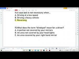Paper 12A VID Provisional Driver's License Question 2023 Tutorials with Mr Pauline Driving