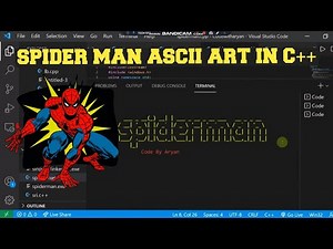 Spider Man Ascii Art in C++ | Spider man No Way Home