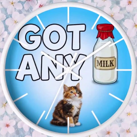 Kitten Wall Clock- Calico- Kitten Wall Decor- Funny Kitten Clock- Perfect Gift for Cat Lovers - Etsy