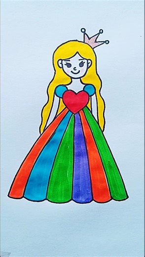 rajkumari drawing/how to draw a princess girl in easy steps #art#princess #girl #girls #viral
