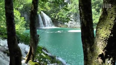 青山绿水湖泊山水美丽风景航拍山川河流高清视频素材
