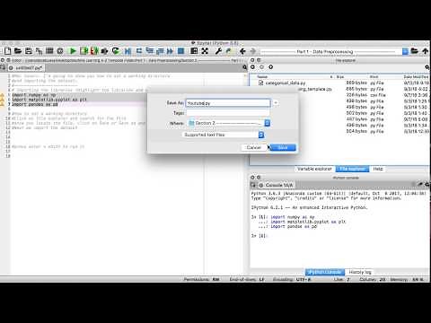 How to set a working directory and importing the dataset on Phyton 3.6 spyder