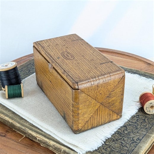 Antique Wood Singer Puzzle Box Patented 1889, Velvet Lined Sewing Machine Accessory Box With Accessories, Brass Hinged Wood Sewing Box - Etsy