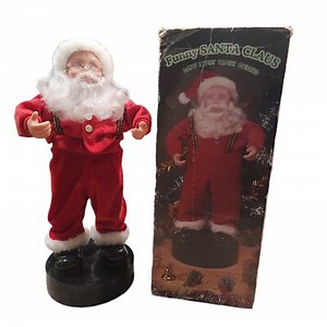 Dancing Santa Vintage Battery Operated FUNNY SANTA CLAUS Dance Twist ▶️See Video | eBay