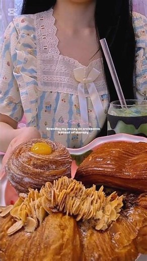 Your problems can wait,have a croissant first #vlog #aesthetic #cozy #mukbang #dessert #food #shorts