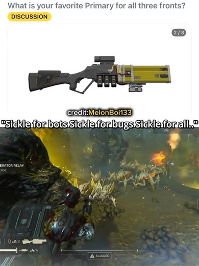 Double Edged Sickle and Trident on all fronts pretty consistently - Helldivers 2