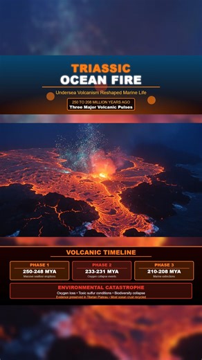 🌋 Hidden Volcanoes That Repeatedly Shattered Earth’s Past 🌋 New research shows that the Triassic oceans were hit by powerful eruptions on the seafloor that pushed oxygen to collapse and triggered rapid declines in marine life. Pieces of the lost ocean floor found high in the mountains reveal a pattern of repeated volcanic disruption that reshaped early Mesozoic history. #AncientDisasters #VolcanicForces #TriassicExtinction #EarthChanges #GeologyUpdate | Above The Norm News