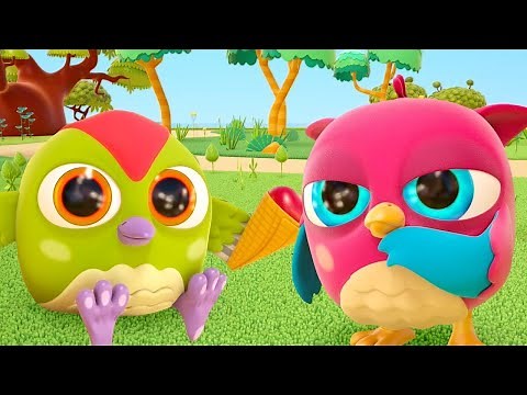Hop Hop the Owl & the ice cream cart. Funny cartoons for babies & kids' learning videos.