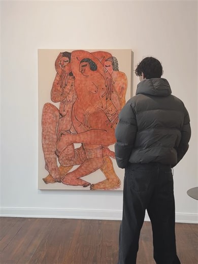 Circle Culture Gallery | A body stands before other bodies. A connection forms between the painting and the viewer. Cheung’s work feels immediate. The raw canvas... | Instagram
