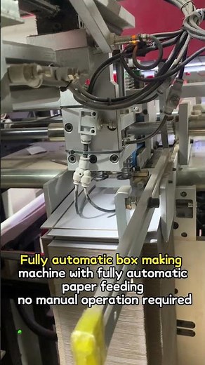Fully automatic box making machine with fully automatic paper feeding — no manual operation required