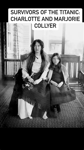 Harvey Collyer, his wife Charlotte, and daughter Marjorie left Leatherhead, Surrey, to start a new life in the USA. Harvey planned to farm fruit in Idaho but tragically never made it to safety. This colorized photo captures Charlotte and Marjorie, survivors of the Titanic disaster in June 1912. Their story is a poignant reminder of the human side of history's greatest maritime tragedy.#Titanic #History #Survivors #CollyerFamily #HistoricalPhotos #MaritimeHistory #TitanicDisaster #CharlotteCollye