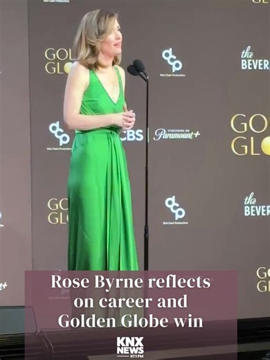 Rose Byrne reflected on her career and her Golden Globe win for Best Female Actor in a Motion Picture – Musical/Comedy.