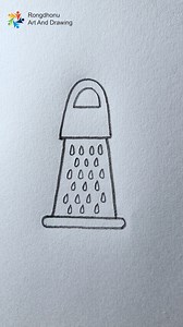 Simple Kitchen Grater Drawing | Easy Hand Sketch #rongdhonuartanddrawing #shorts | Rongdhonu Art and Drawing