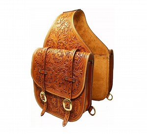 Genuine Leather Western Saddle Bag: Heavy Duty Trail Ride Horse Gear - Etsy
