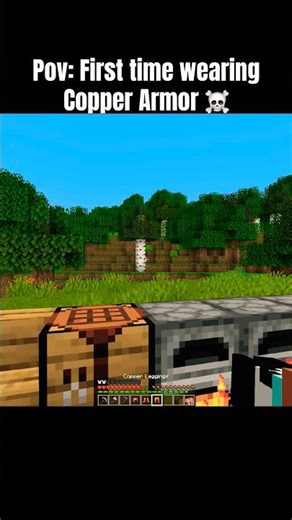 Don’t use Copper armor in Minecraft #shorts #minecraft #gugugaga