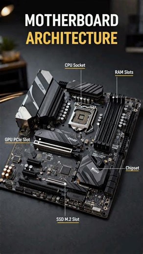 Motherboard Architecture Explained in 30 Seconds ⚡ How Your PC Connects Everything #shorts