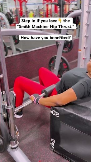 Smith Machine Hip Thrust: Master Your Glute Workout with Perfect Form! 👇#glutesworkout
