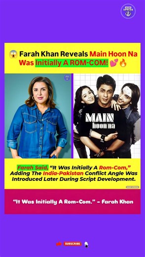 😱 Farah Khan Reveals Main Hoon Na Was NOT Meant To Be An Action Film! 🤯💔 #shorts #yt