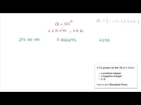Standard Form - how to write a number in standard form - positive numbers