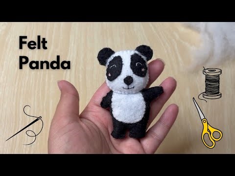 DIY Felt Panda Tutorial | Easy Hand Sewing for Beginners | Needle Art with Salma