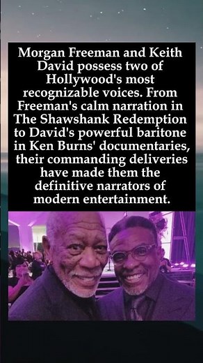 The Voice of Authority: Morgan Freeman and Keith David's Legendary Narrations #MorganFreeman #viral