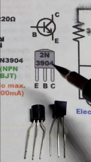 NPN BJT Schematic Symbol 2N3904 Pin Layout Bipolar Junction Transistor #howto #diy #schematics