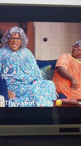 Madea breaking character.