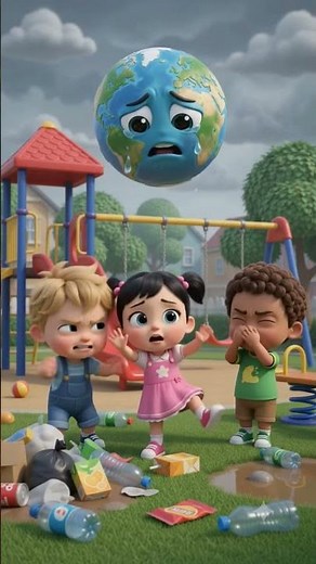 Save Our Earth! 🌱 Fun Cleaning Song for Kids 🎶Happy Earth, Happy Kids! 🌳 Nursery Rhyme Shorts
